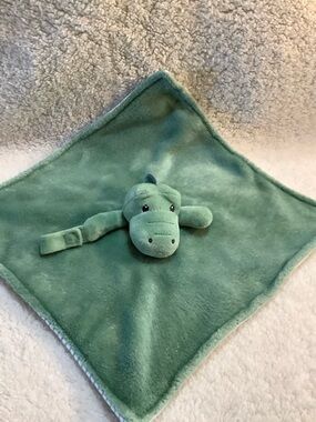 Carters Green Plush Alligator Lovey Crocodile Security Blanket Toy 🐊#2